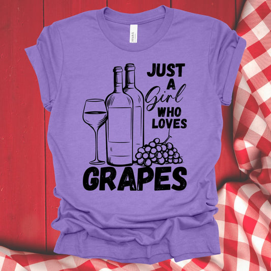 Girl Wine Grapes T-Shirt